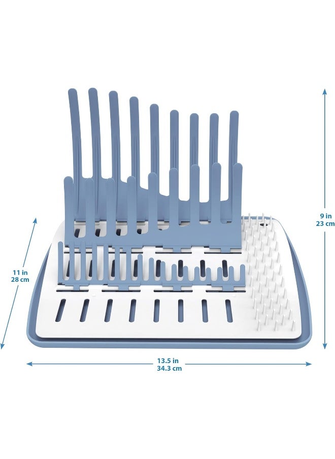 Dr. Brown's AC033 Natural Flow Folding Drying Rack, Blue