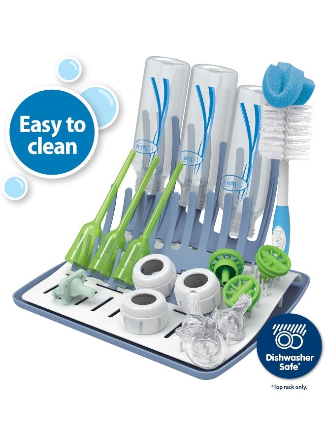 Dr. Brown's AC033 Natural Flow Folding Drying Rack, Blue