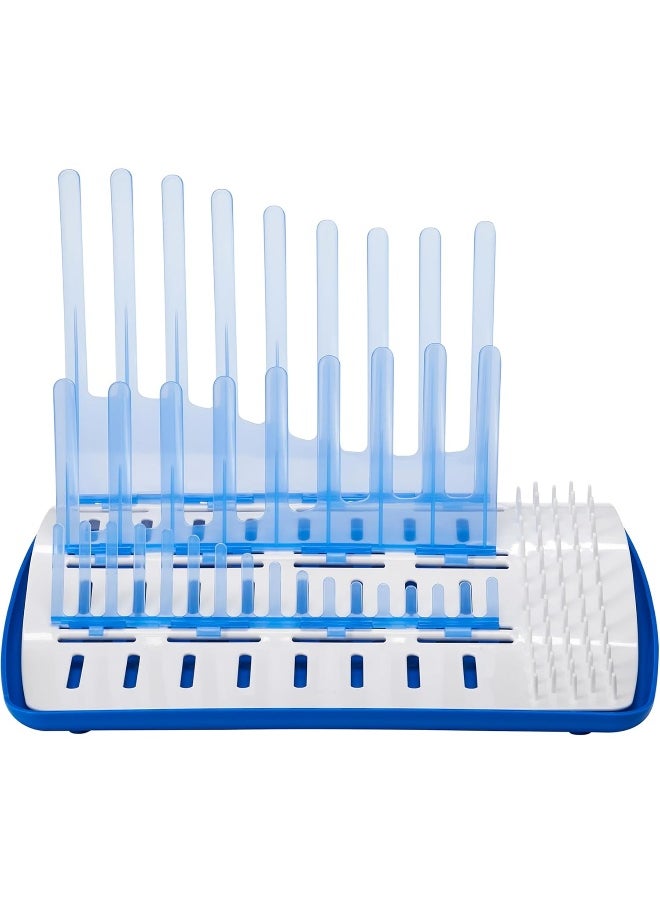 Dr. Brown's AC033 Natural Flow Folding Drying Rack, Blue