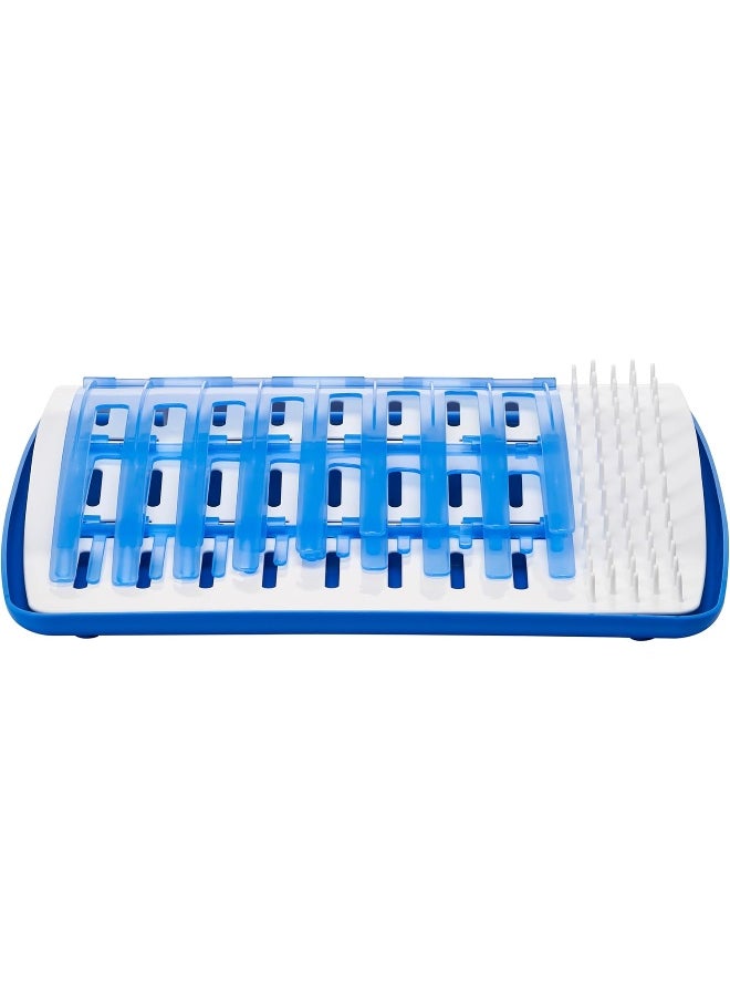 Dr. Brown's AC033 Natural Flow Folding Drying Rack, Blue