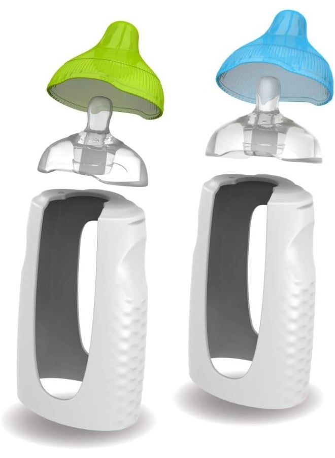Kiinde Twist Squeeze Natural Baby Breast Milk Feeding Bottle with and Case (2 Pack)