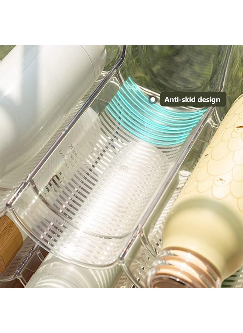 Ndola Bottle Rack Stackable Water Bottle Organiser Clear Plastic Stackable Container Holder for Sports Bottles Kids Water Bottle Kitchen Cabinets Worktop Pack of 1