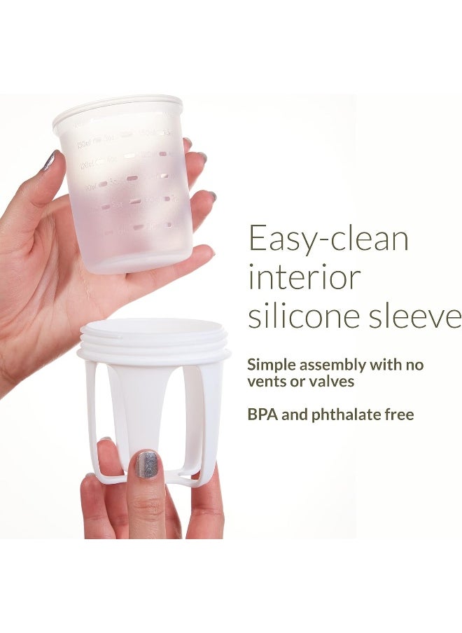 Kiinde Active Latch Silicone Baby Bottle, Anti Colic, Leak Proof, Easy to Clean, Includes 2 Medium Flow Active Latch with Covers, 4 Ounce, 2 Count, Green