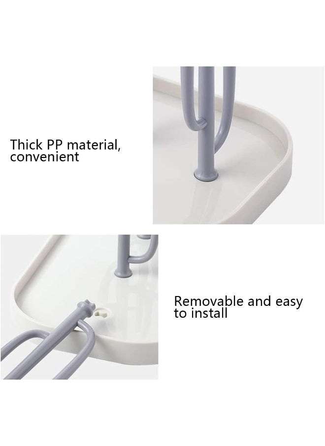 FEOOWV Baby Bottle Drying Rack with Base, Creative Tree Branch Baby Bottle Dryer Holder for Bottles, Teats, Cups, Pump Parts and Accessories