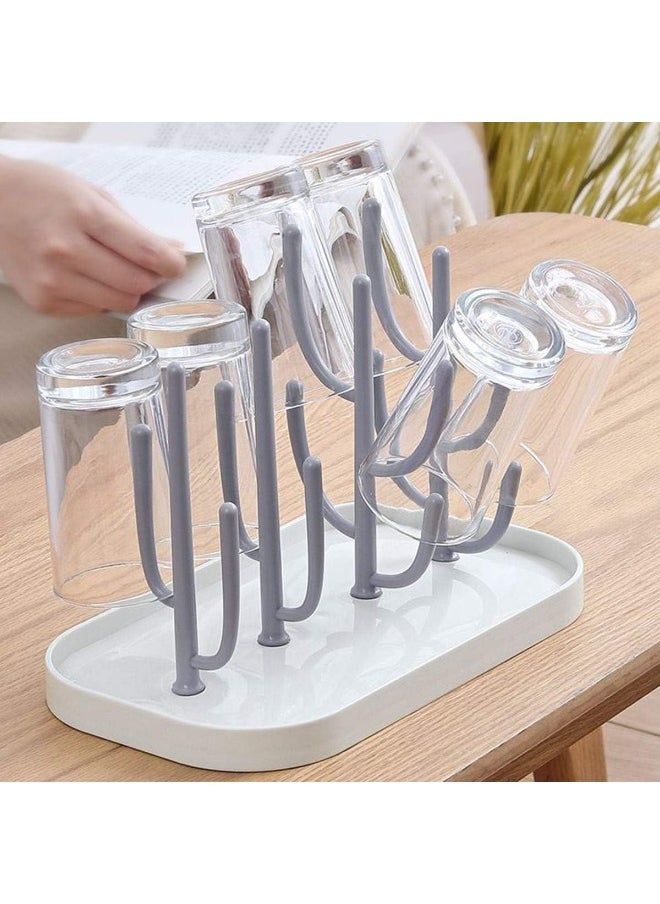 FEOOWV Baby Bottle Drying Rack with Base, Creative Tree Branch Baby Bottle Dryer Holder for Bottles, Teats, Cups, Pump Parts and Accessories