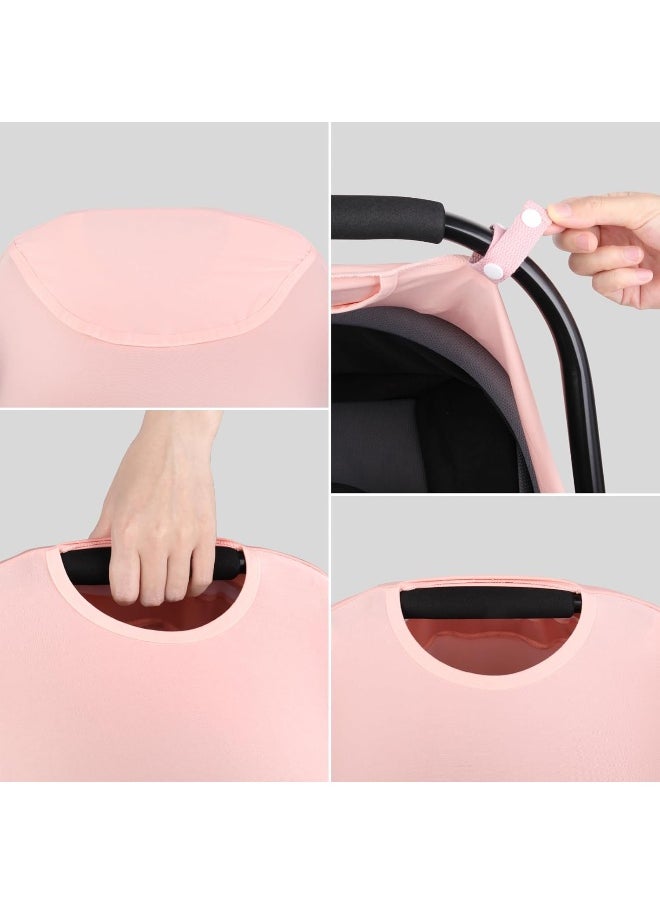 Metplus 2-in-1 Baby Car Seat Cover, Multi Use Cover for Baby Car Seat Canopy with Privacy Sun Shade, Protect Your Baby's Safety Seat with Style, Infant Carrier Covers for Boys & Girls