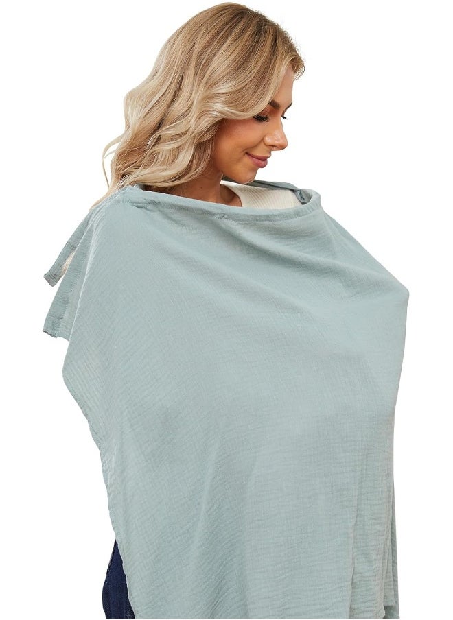 PPOGOO Muslin Nursing Cover for Baby Breastfeeding