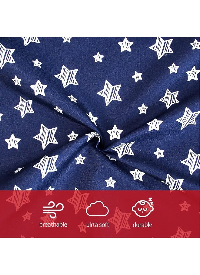 Moonsea Nursing Pillow Cover Navy for Baby Boys, Snug Fits Boppy Nursing Pillow Slipcovers Super Soft, for Breastfeeding Moms, Navy Star