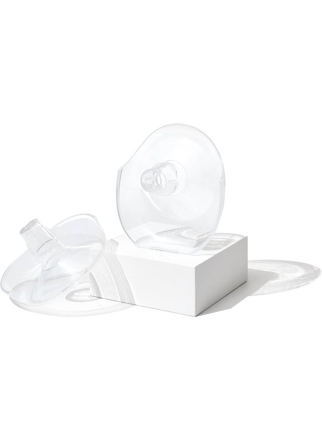 Willow Go Breast Pump Flanges, 2-Count - 24mm - Breast Shields for Willow Go Wearable Double Electric Breast Pump