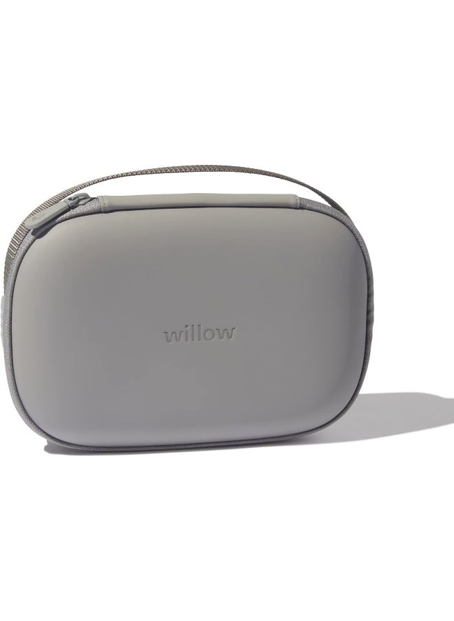 Willow Pump Carrying Case for Hands-Free Wearable Breast Pumps | Hard Shell Case with Removable Tray | Grey