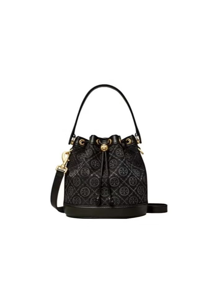 Drawstring Bucket Bag Crossbody Shoulder Bag 21*21*12cm
