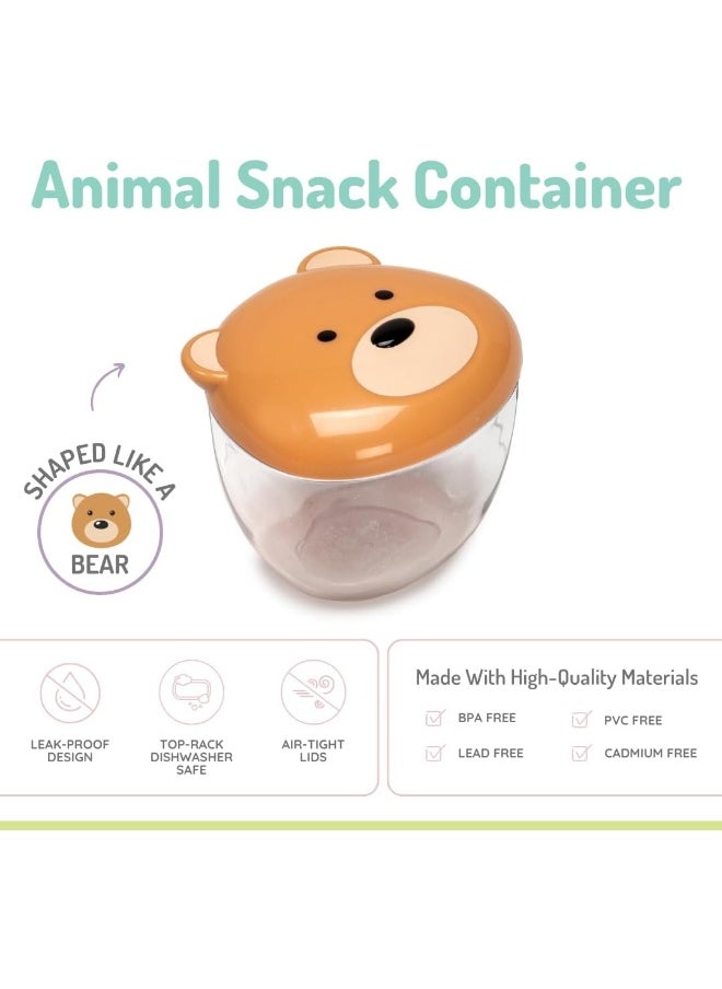 Melii Animal Snack Containers - Adorable, Airtight, and Leakproof Designs for Kids - BPA Free, Easy Clean, Perfect for On the Go Snacking and Lunch Boxes