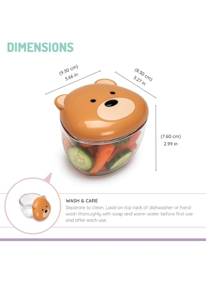 Melii Animal Snack Containers - Adorable, Airtight, and Leakproof Designs for Kids - BPA Free, Easy Clean, Perfect for On the Go Snacking and Lunch Boxes