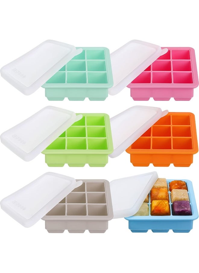 Rtteri Silicone Baby Food Freezer Storage Containers Tray with Lids Breast Milk Freezer Containers for Baby Food Fruit Purees