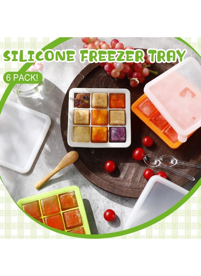 Rtteri Silicone Baby Food Freezer Storage Containers Tray with Lids Breast Milk Freezer Containers for Baby Food Fruit Purees
