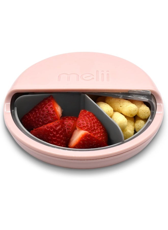 melii Spin Container for Kids - 3-Compartment Snack Container with Exciting Spin Feature - BPA Free, Portable, and Easy to Clean Snack Companion for On the Go Adventures