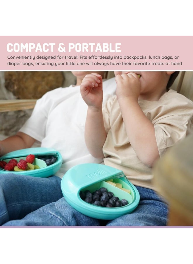 melii Spin Container for Kids - 3-Compartment Snack Container with Exciting Spin Feature - BPA Free, Portable, and Easy to Clean Snack Companion for On the Go Adventures