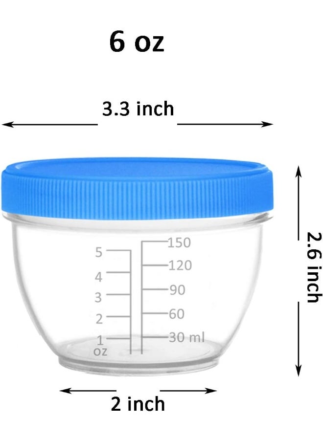 Youngever 18 Sets Baby Food Storage, 6 Ounce Baby Food Containers with Lids and Labels, 9 Coastal Colors