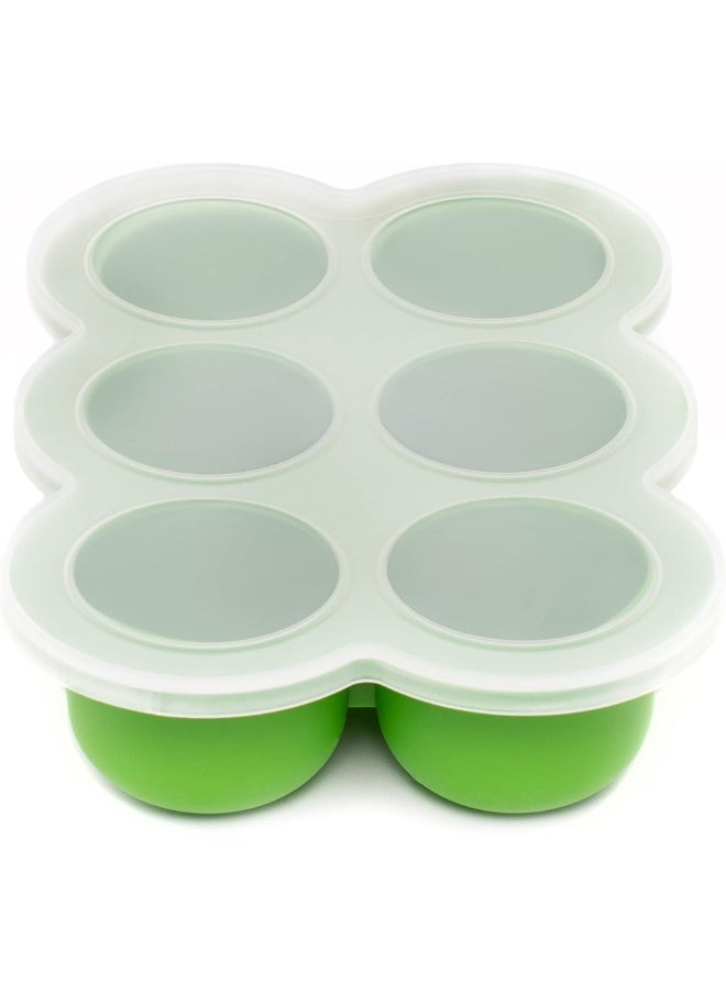 WeeSprout Freezer Tray (Bright Green, Six 3 Ounce Sections)