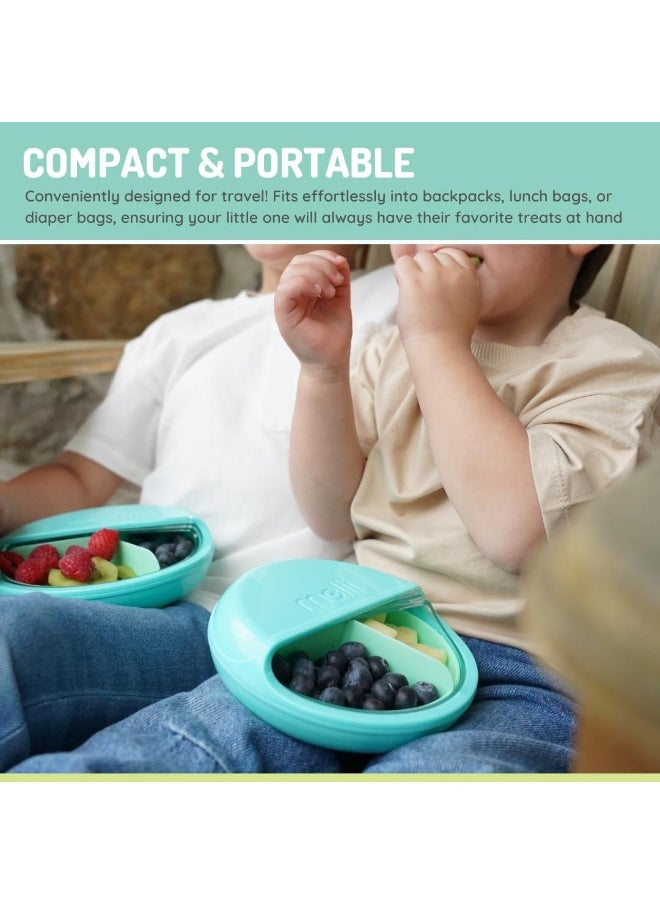 melii Spin Container for Kids - 3-Compartment Snack Container with Exciting Spin Feature - BPA Free, Portable, and Easy to Clean Snack Companion for On the Go Adventures