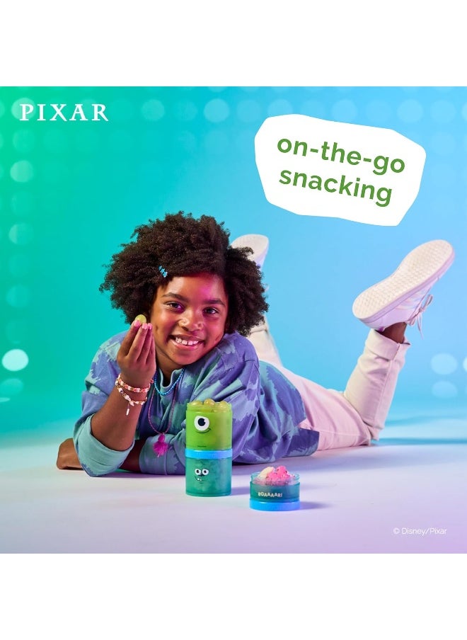 Whiskware Containers for Toddlers and Kids 3 Stackable Snack Cups for School and Travel, 1/3 cup+1 cup+1 cup, Monsters