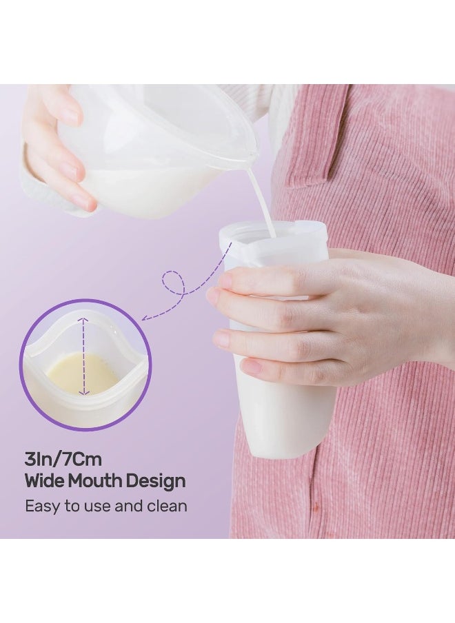 Nuliie 7 Pcs Silicone Breastmilk Storage Bags Reusable, 8oz/240ml Double Leak-Proof Breastmilk Freezer Bags, BPA Free Self-Standing Milk Bags for Breastfeeding, Baby Food Pouches