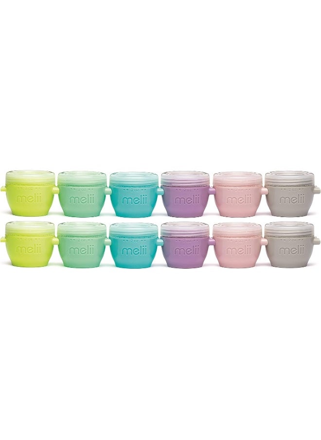 Melii Snap & Go Pods - Airtight & Leakproof Baby Food Containers - Baby Food Storage Pods for Effortless Mealtime, 2oz, Set of 12
