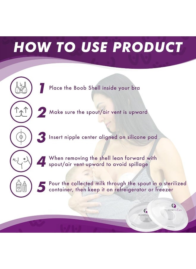 Mommyz Love Breast Shell & Milk Catcher for Breastfeeding Relief (2 in 1)