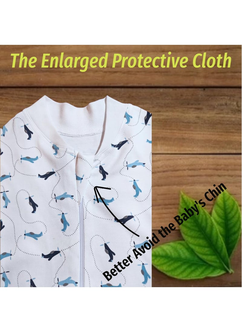 MammaChamp PODSwaddleSleeping BagBlanketsWrapSack for Newborn Baby 03 Months Packof 2 Gray Aeroplane Design