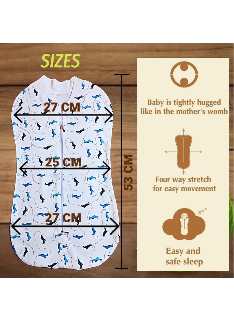 MammaChamp PODSwaddleSleeping BagBlanketsWrapSack for Newborn Baby 03 Months Packof 2 Gray Aeroplane Design
