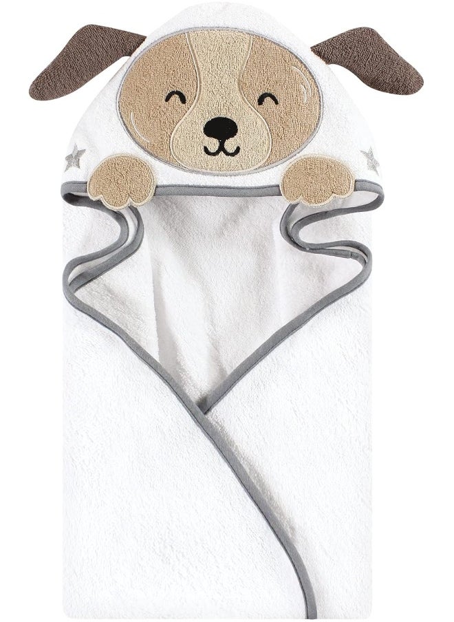 Hudson Baby Unisex Baby Cotton Animal Face Hooded Towel, Astronaut Dog, One Size