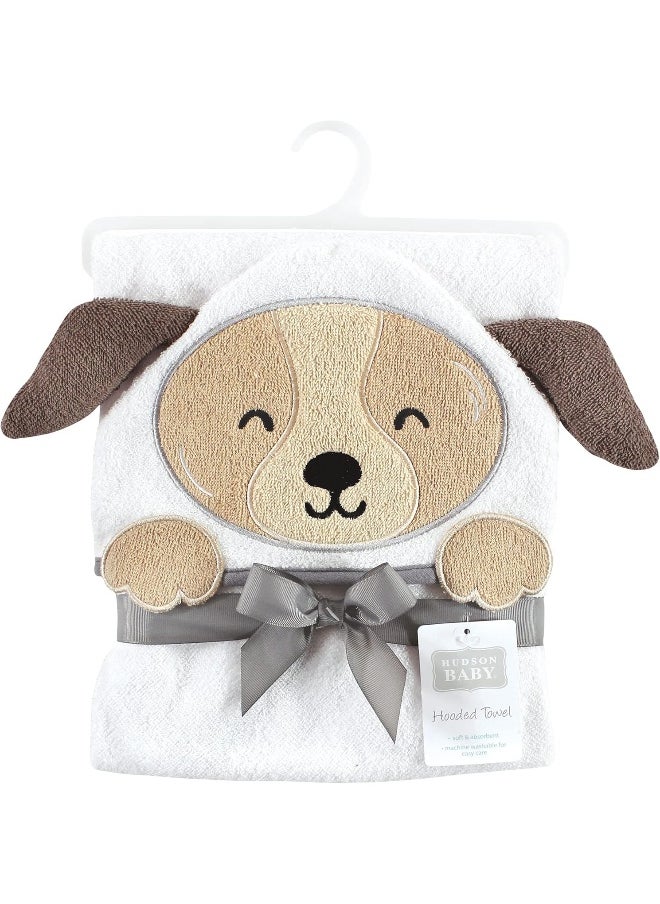 Hudson Baby Unisex Baby Cotton Animal Face Hooded Towel, Astronaut Dog, One Size