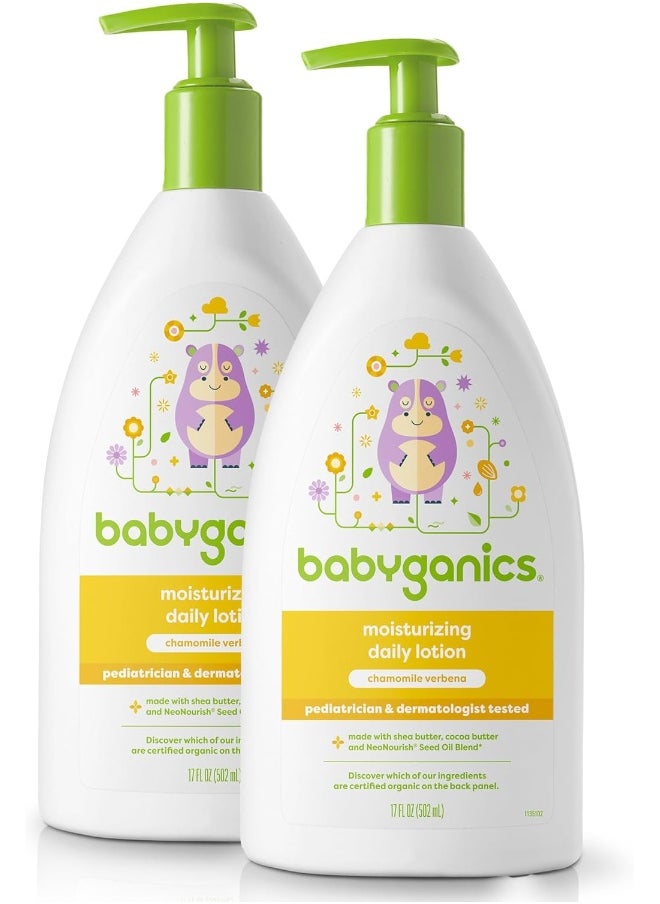 Babyganics Daily Lotion, Chamomile Verbena, Packaging May Vary, 17 Fl Oz (Pack of 2)