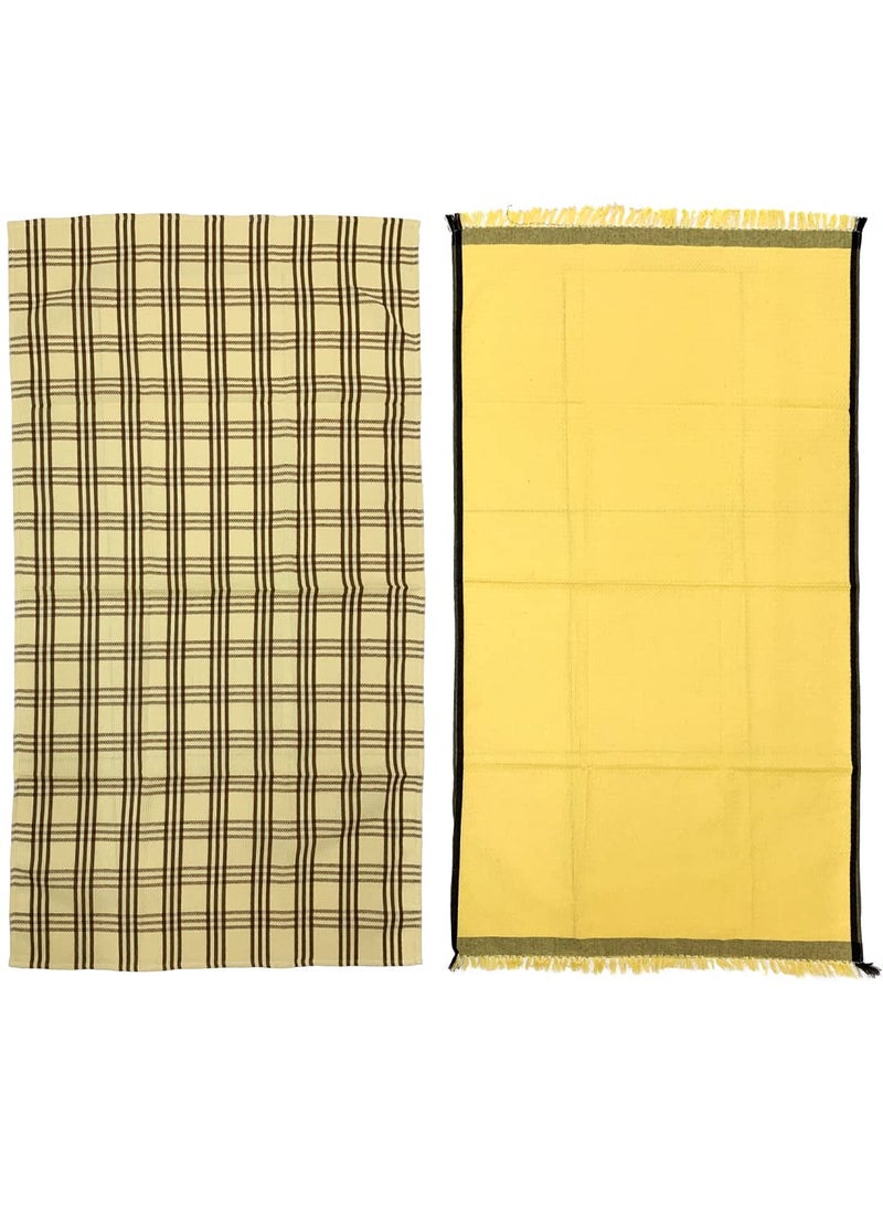 Athom Living Eco Saviour Premium Cotton Light Weight QuickDry High Absorbent Cotton Bath Towel Multicolor Pack of 3
