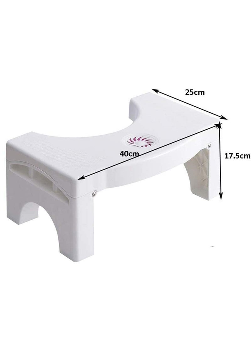FAGVA Perfect Posture Plastic Potty Step Stool for Western Toilet Squatting Like The Indian Style with Angular Leg Position AntiConstipation Foot Stool with Air Freshner SlotMulticolor