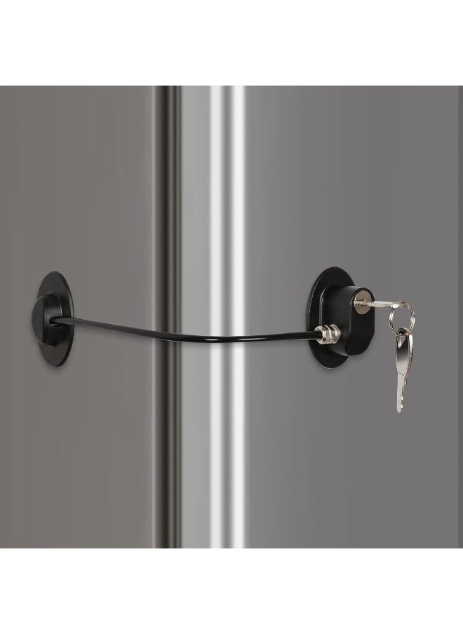 REZIPO - Refrigerator Door Lock with 2 Keys, File Drawer Lock, Freezer Door Lock and Child Safety Cabinet Lock