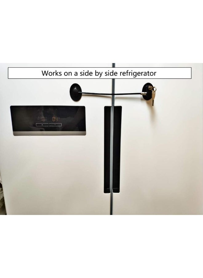 REZIPO - Refrigerator Door Lock with 2 Keys, File Drawer Lock, Freezer Door Lock and Child Safety Cabinet Lock
