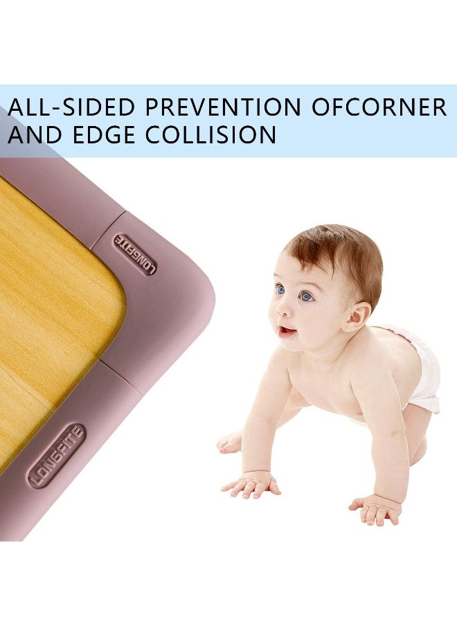 LONGFITE Corner Protectors and Edge Guards Baby Proof Corner Covers and Bumpers Cushion Top Grade Silicone Non-Choking Risk with Strong Stickiness (8 Pack)