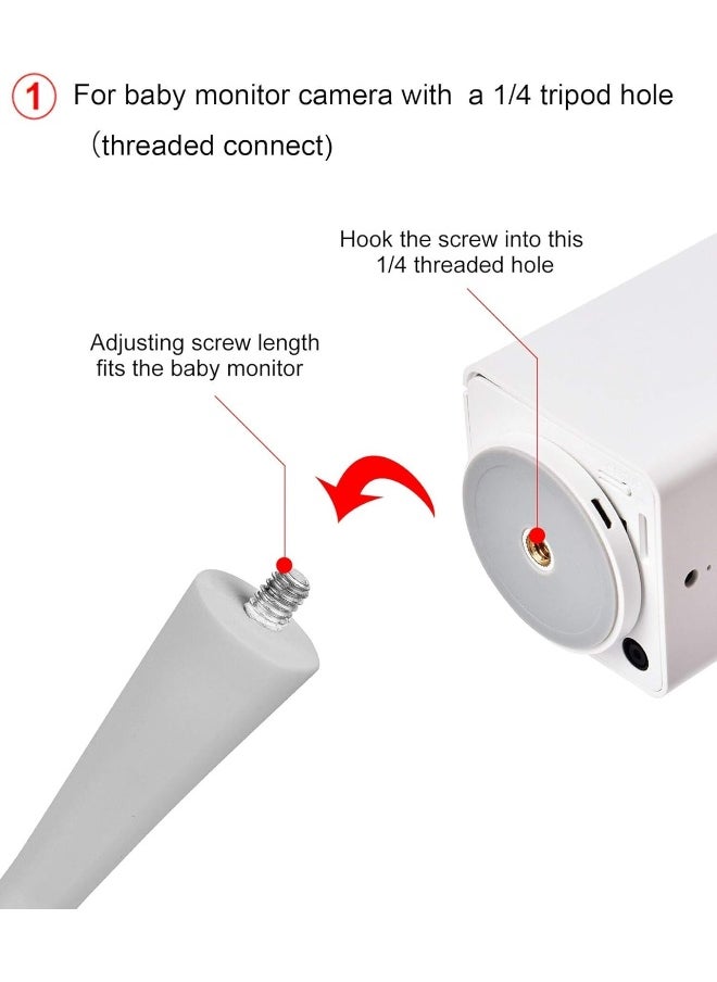 iTODOS Baby Monitor Mount Camera Shelf Compatible with Infant Optics DXR 8 and Most Other Baby Monitors