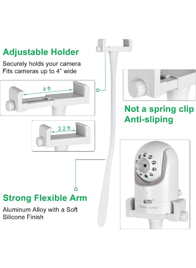 iTODOS Baby Monitor Mount Camera Shelf Compatible with Infant Optics DXR 8 and Most Other Baby Monitors