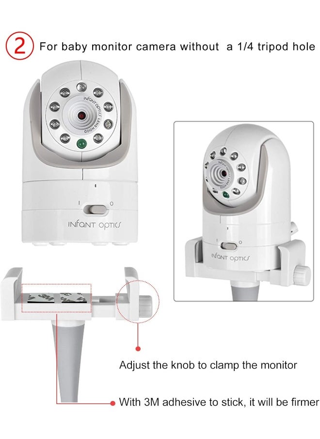 iTODOS Baby Monitor Mount Camera Shelf Compatible with Infant Optics DXR 8 and Most Other Baby Monitors
