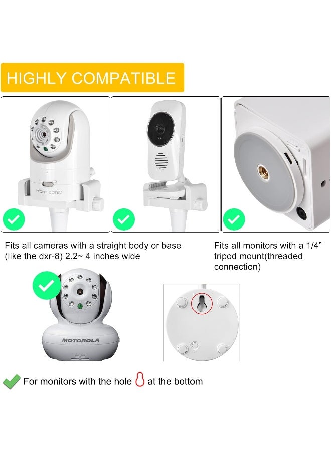 iTODOS Baby Monitor Mount Camera Shelf Compatible with Infant Optics DXR 8 and Most Other Baby Monitors