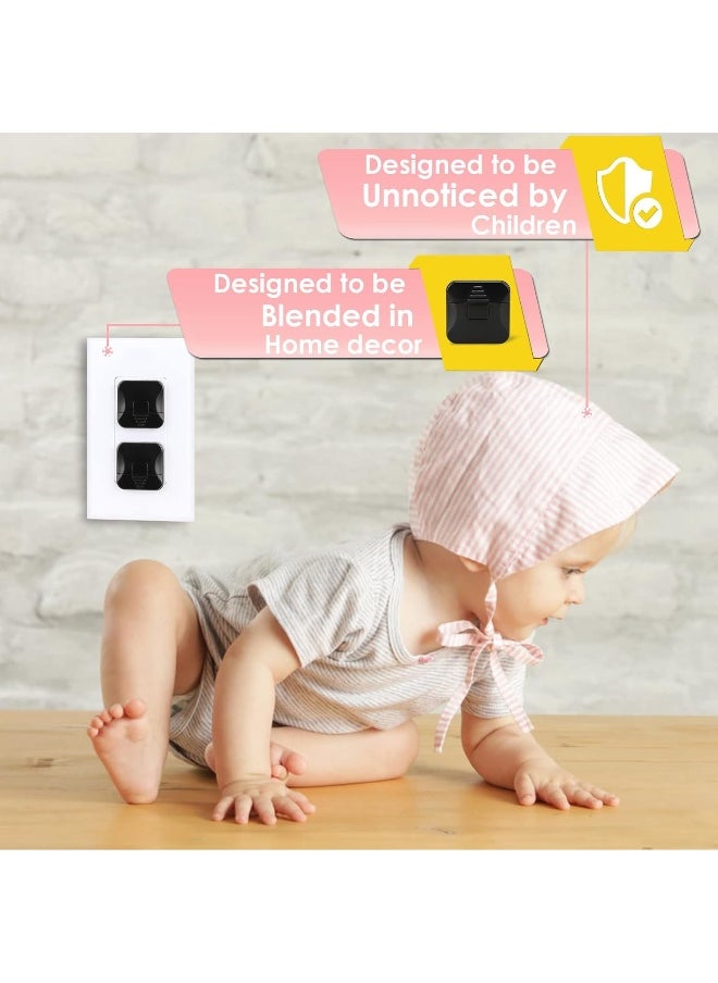 Outlet Covers 38-Pack Black Child Proof Electrical Protector Safety Improved Baby Safety Plug Covers