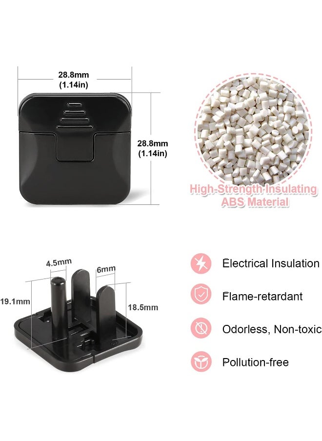 Outlet Covers 38-Pack Black Child Proof Electrical Protector Safety Improved Baby Safety Plug Covers
