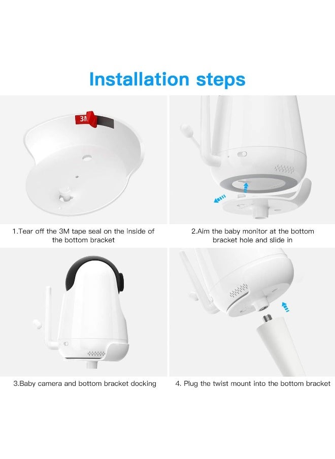 Koroao Universal Baby Monitor Mount for VAVA Baby Monitor
