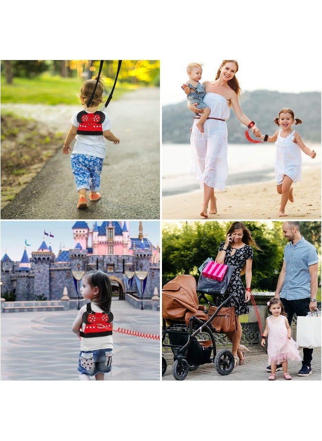 Toddlers Leash for Walking + Anti Lost Wrist Link Safety Wrist 4 in 1 for Toddlers, Child, Babies & Kids, Safety Harness Kids Walking Wristband Assistant Strap Belt