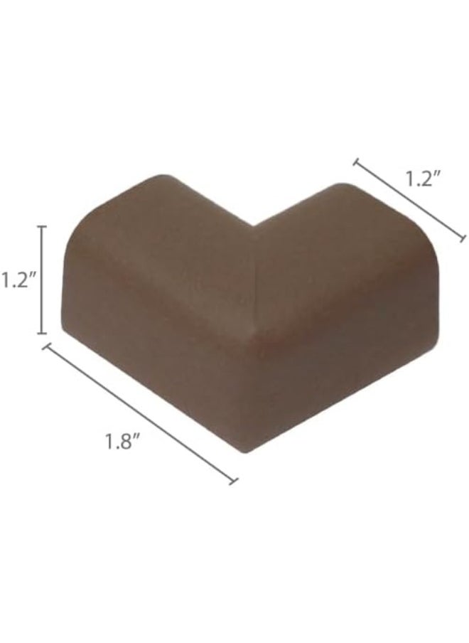 KidKusion Corner Cushion | Made in USA | Brown | 8 Pack | Furniture and Corner Protector