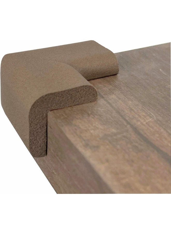 KidKusion Corner Cushion | Made in USA | Brown | 8 Pack | Furniture and Corner Protector