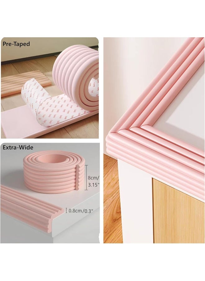 M2cbridge Multifunctional Edge and Corner Guard Coverage Baby Safety Bumper - 6.5ft (Pink)