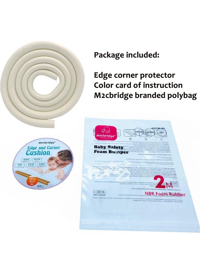 M2cbridge (Black) - U Shape Extra Thick Furniture Table Edge Protectors Foam Baby Safety Bumper Guard 2m (Black)